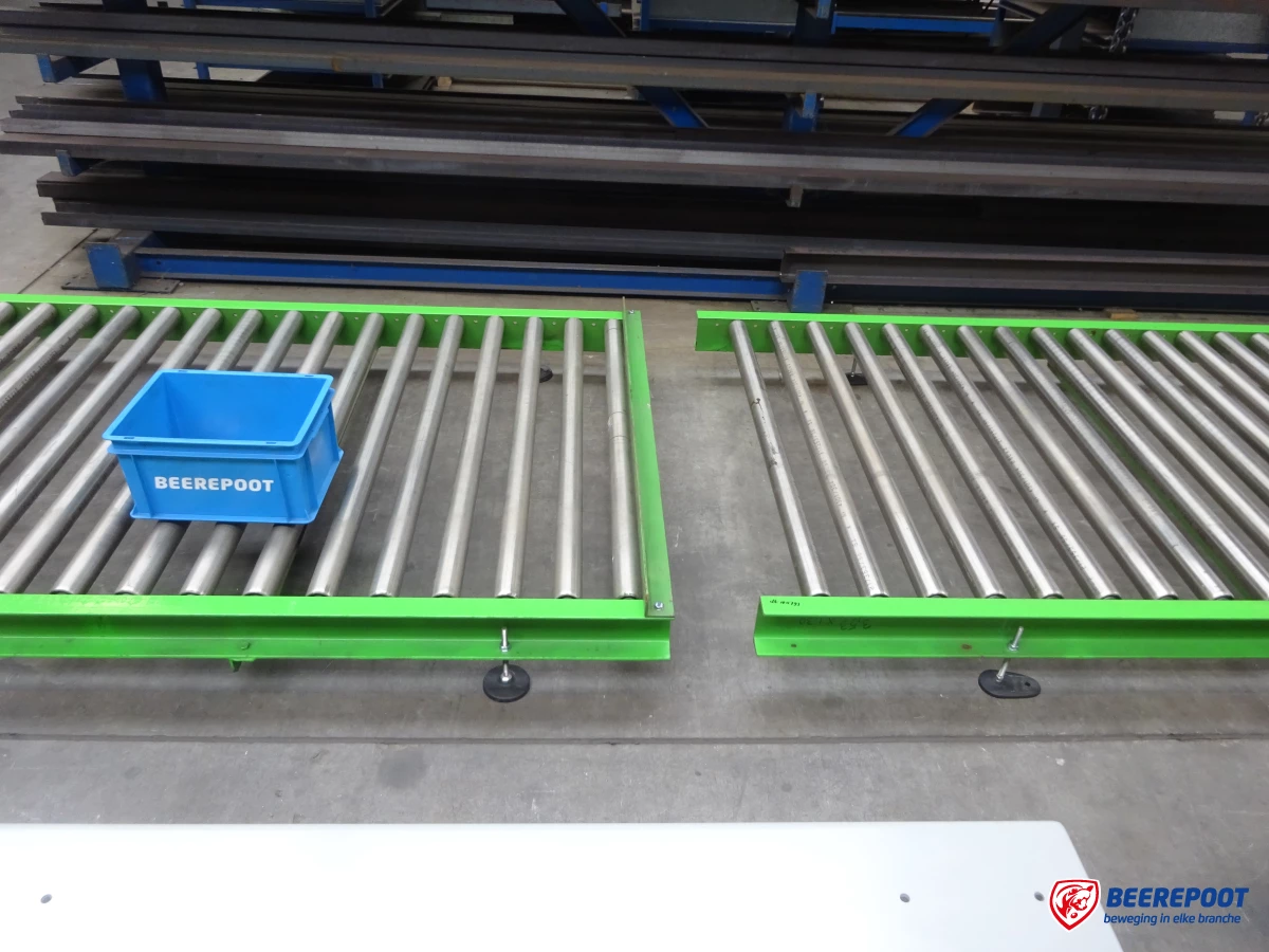 Rollenbaan met RVS rollen